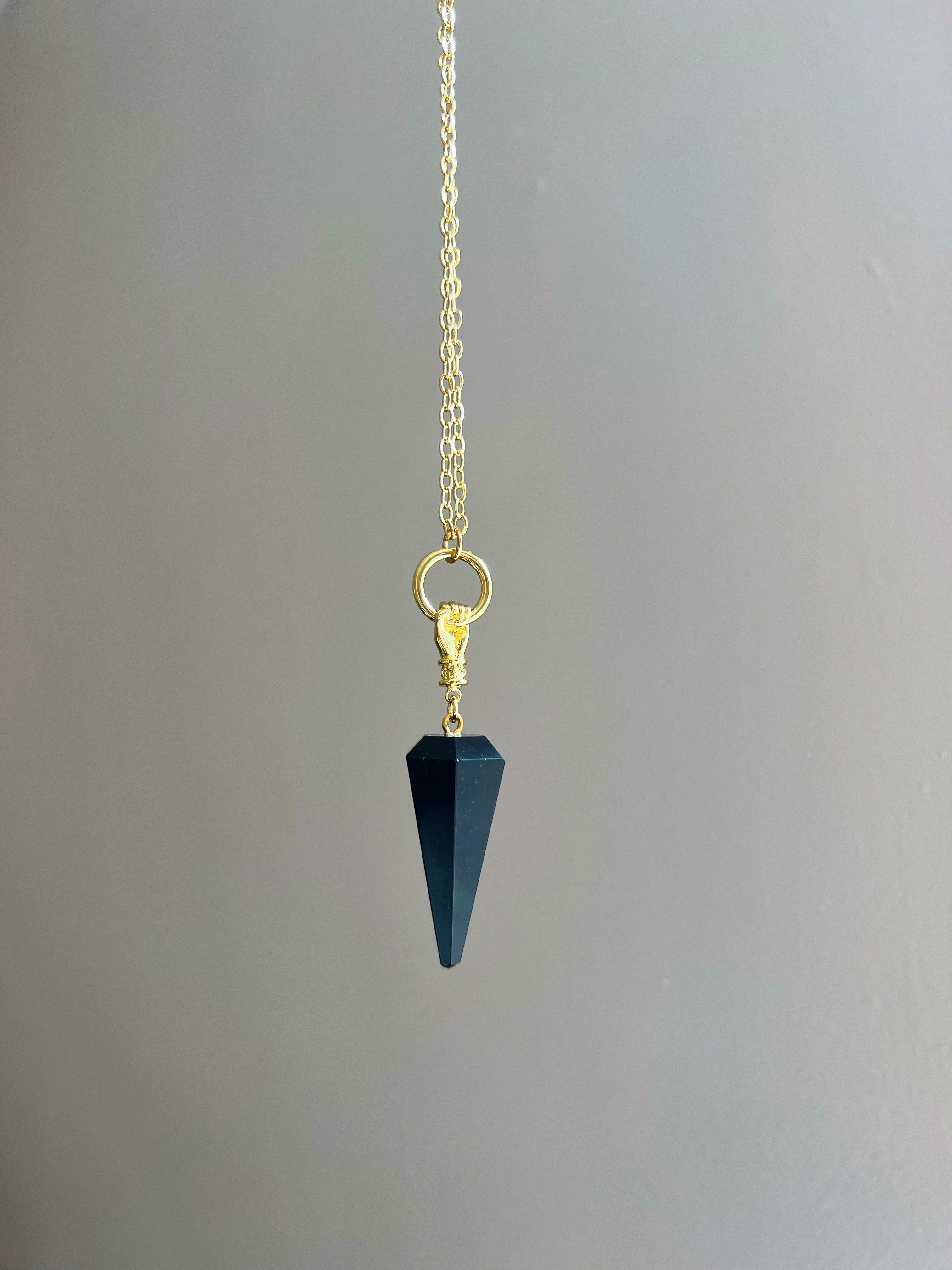 Rainbow/Silver Sheen Obsidian Pendulum
