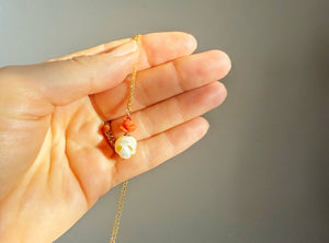 Day of the Dead: Pearl Skull with Rose Top