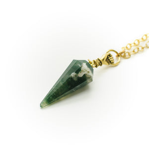 Moss Agate Pendulum