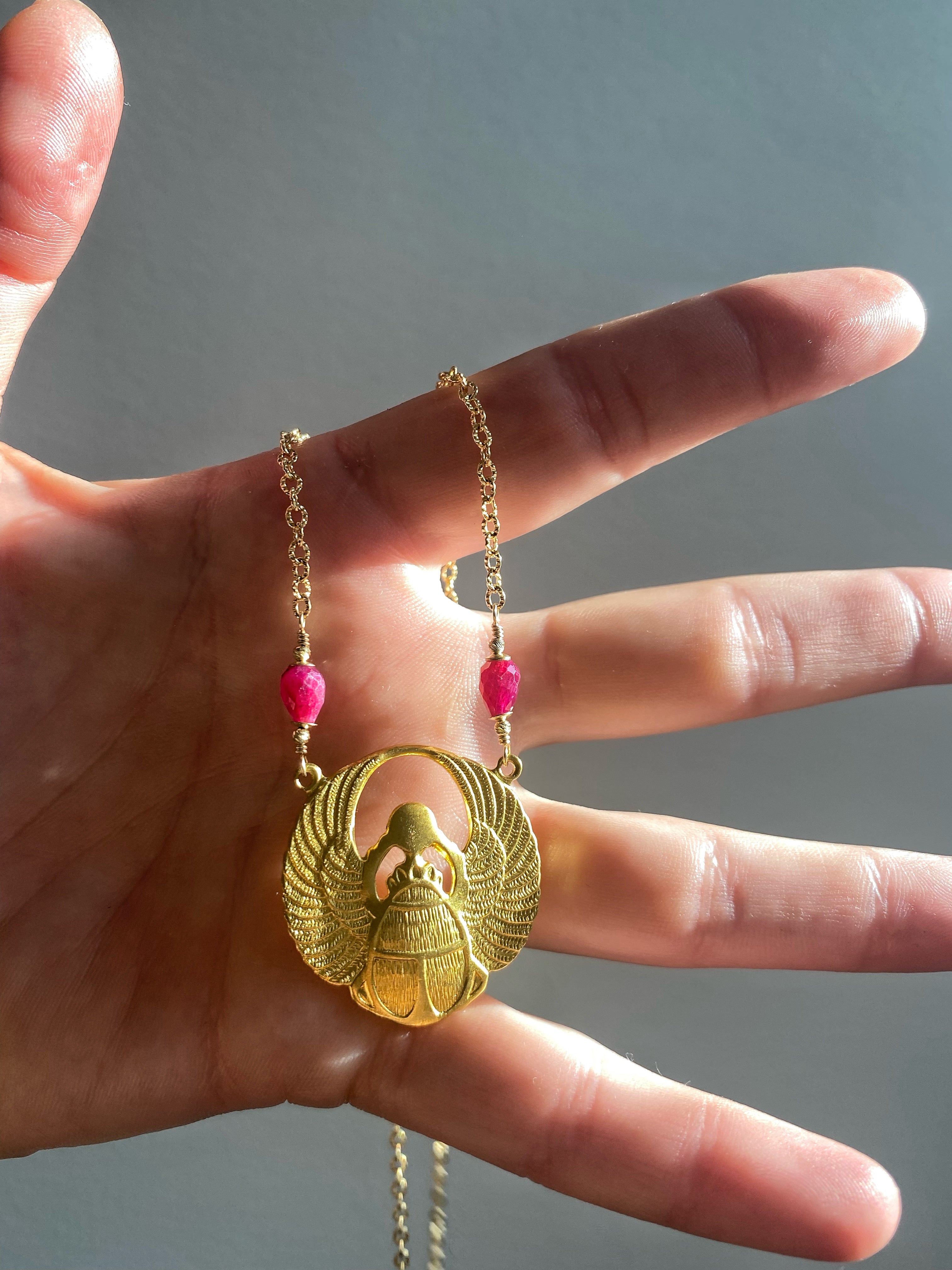 Golden Scarab with Rubies: A Re-Birth
